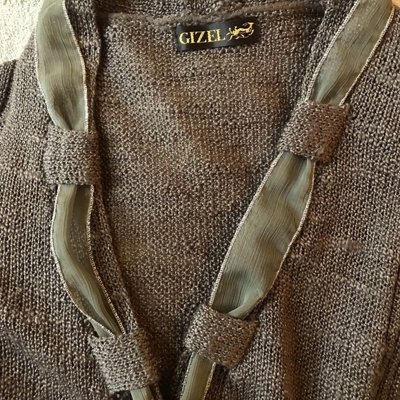 Sage Green Cardigan,Sparkle Knit, L/XL Longer Length, St. Patrick’s Day Sweater. - Picture 8 of 8